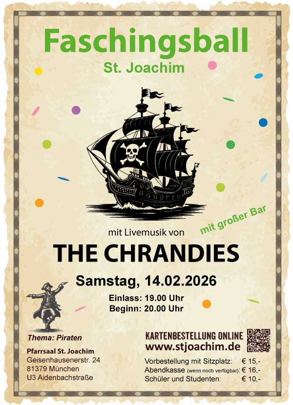 Plakat Faschingsball St. Joachim 2026