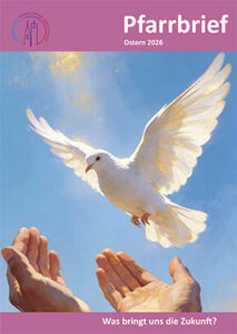 Titelbild des Pfarrbriefes Ostern 2026 des Pfarrverbandes Obersendling-Waldfriedhof